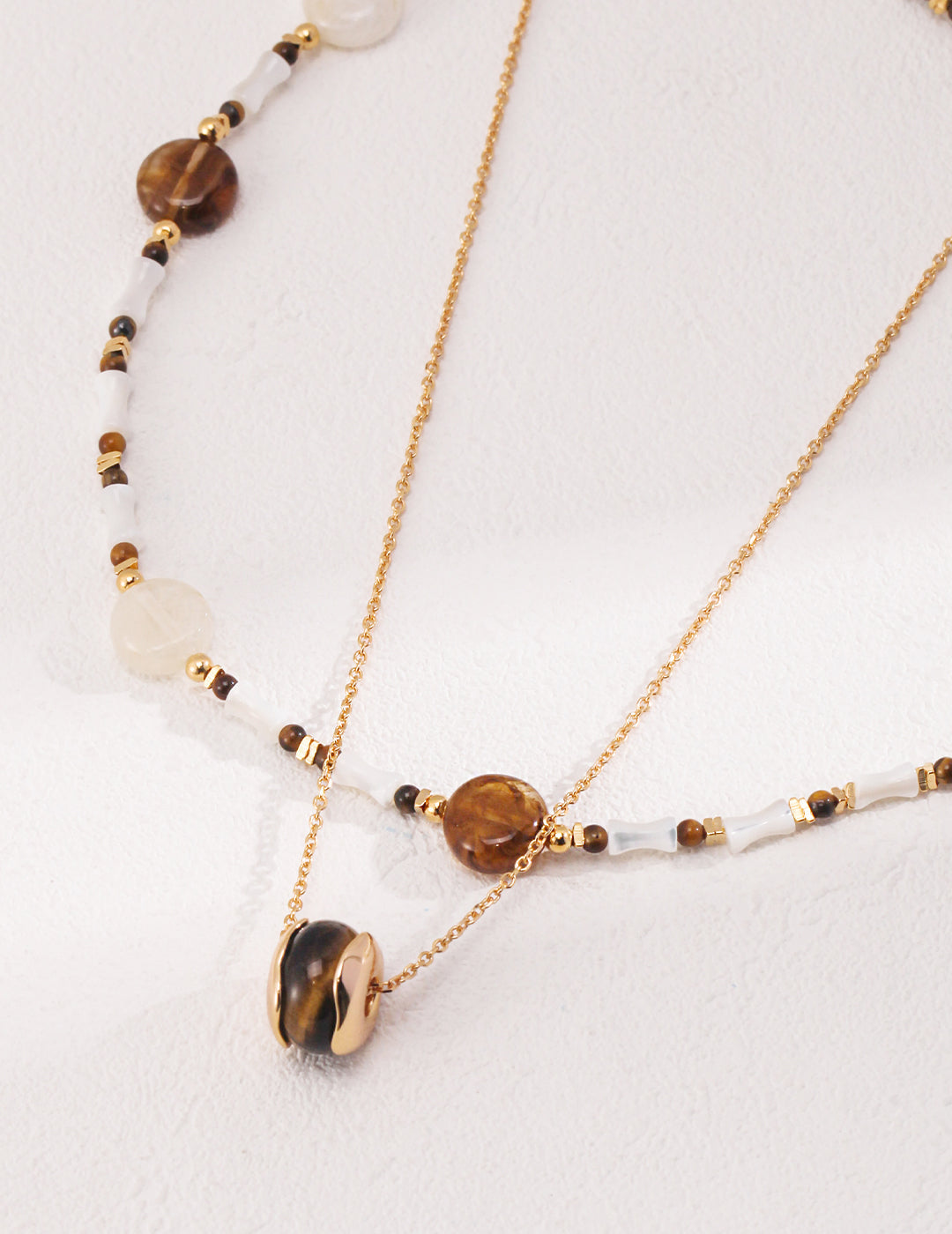 Midnight Orbit - Silver Tiger Eye Necklace