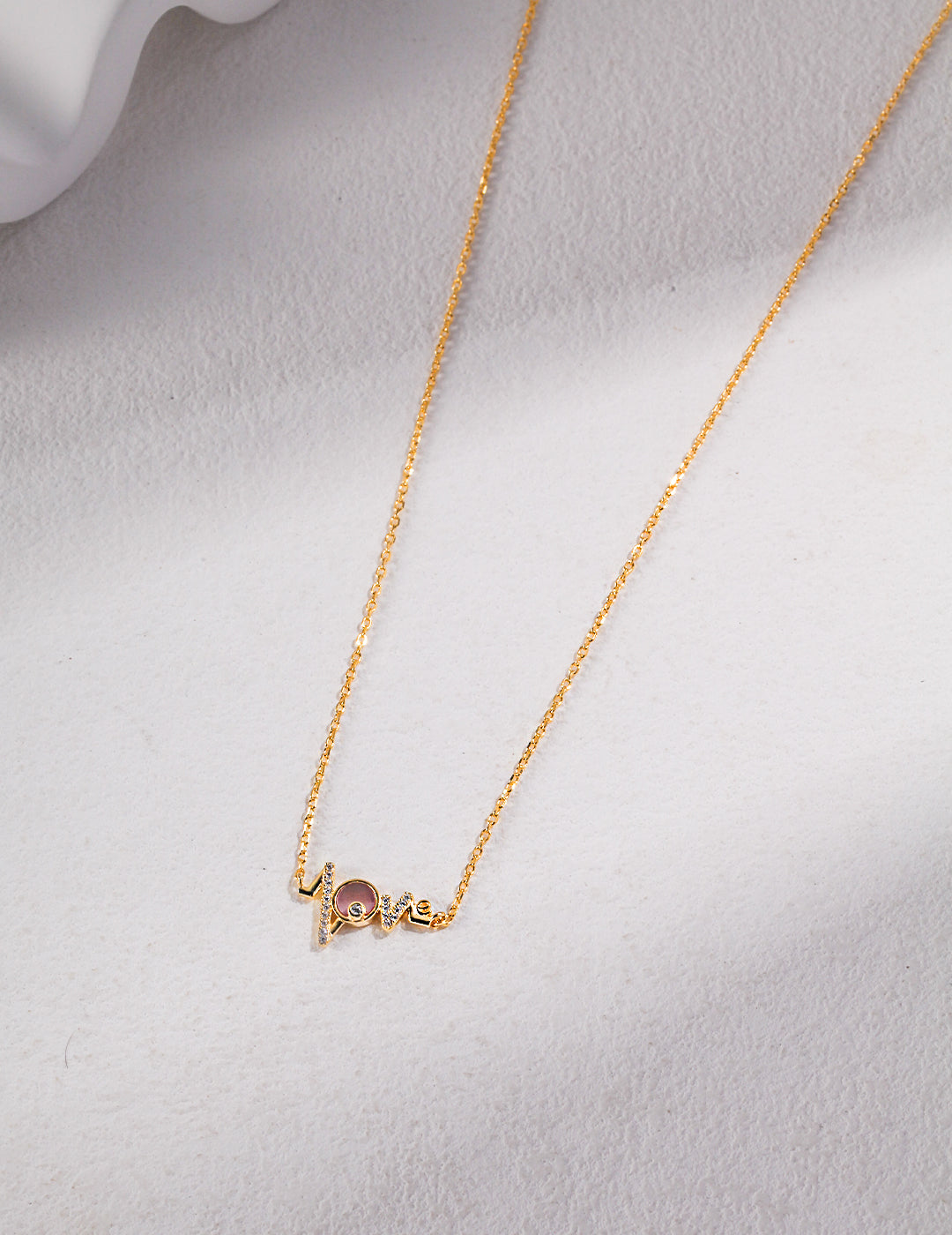 "Love" necklace & earrings with LOVE pendant