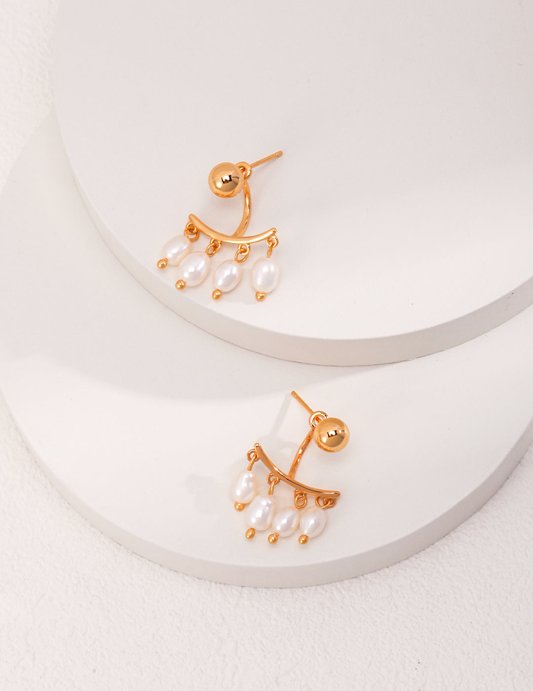 Viola - Rice pearl earrings