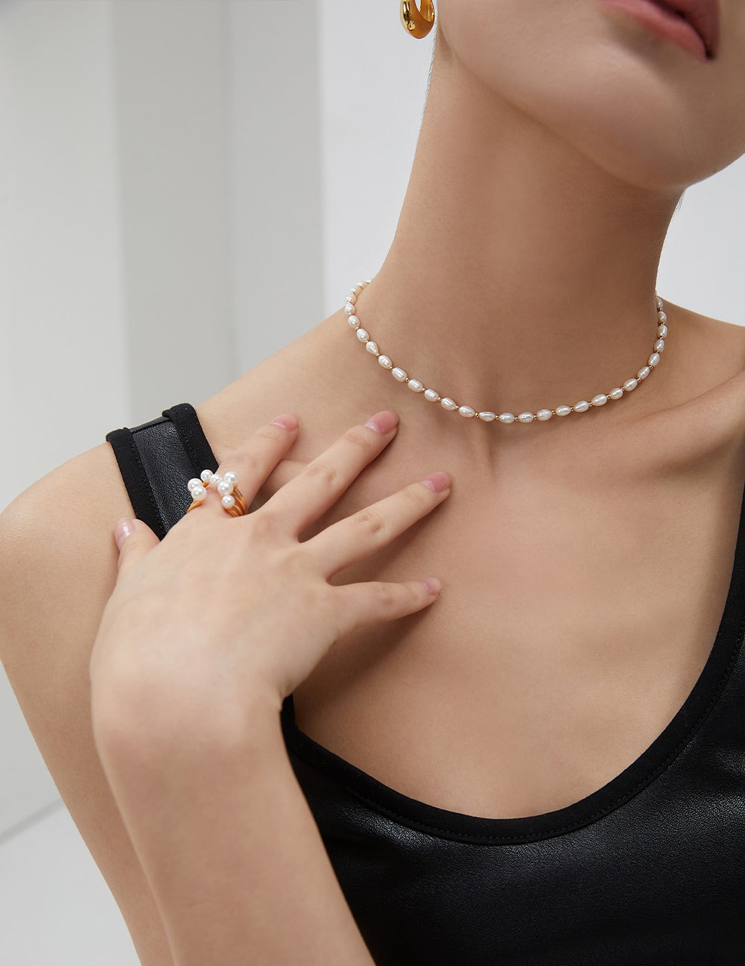 Shape of Water - Pearl Ring