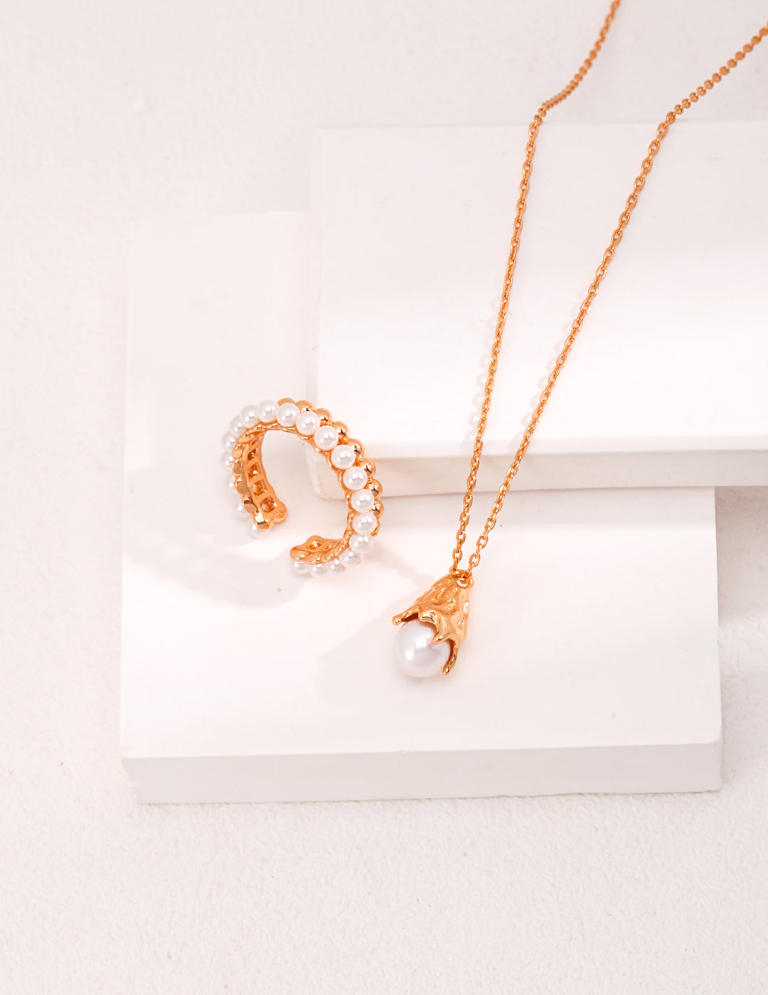 Nascita di Venere - Half Pearl Half Silver Ring
