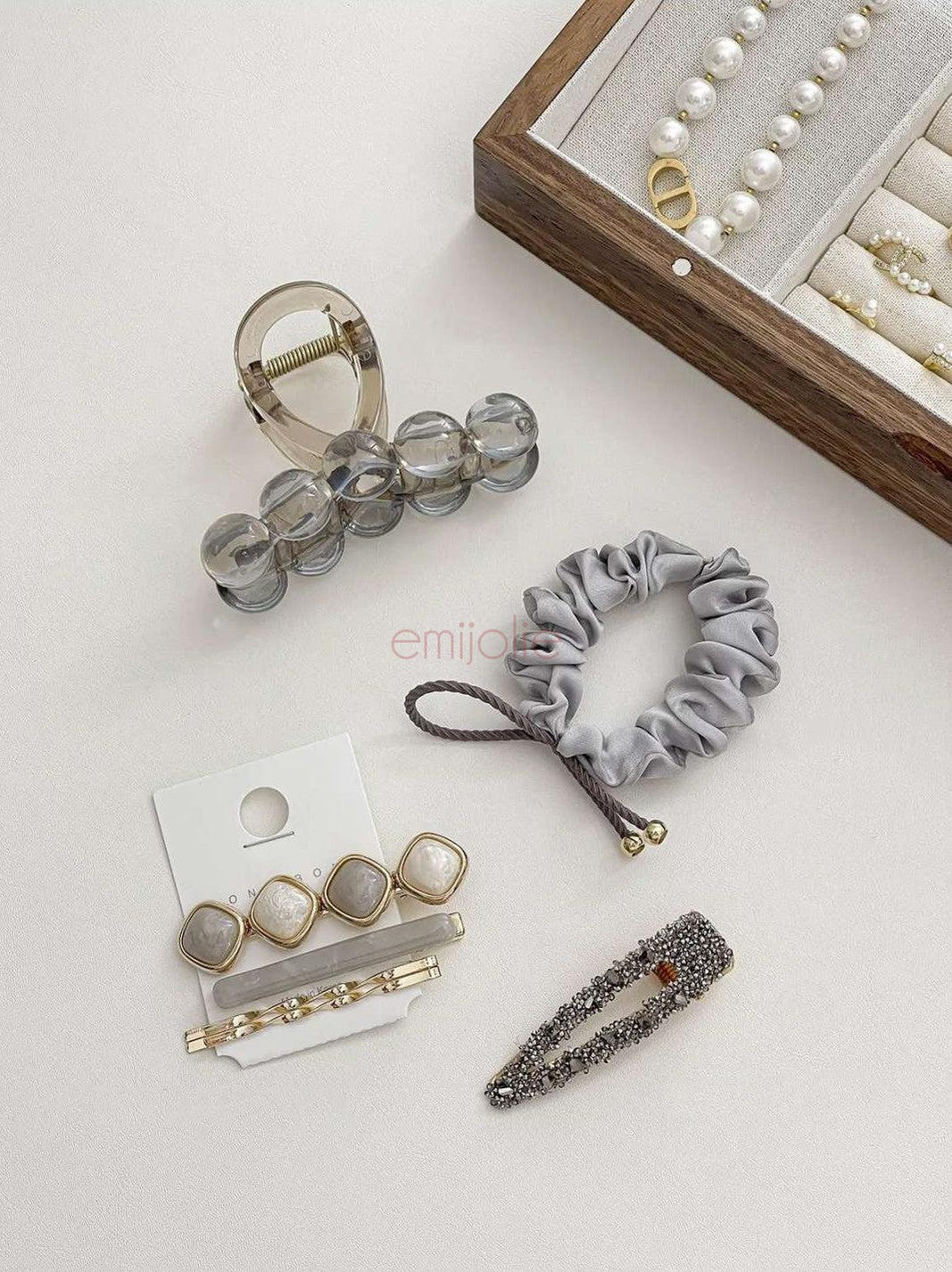 Hair accessory set grey