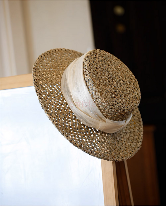 Sonnenhut 100% handmade Naturstrohhut