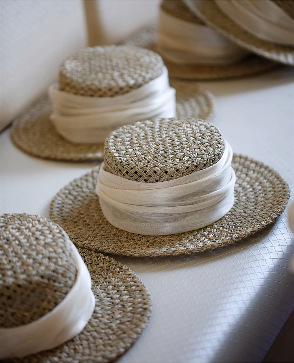 Sun hat 100% handmade natural straw hat