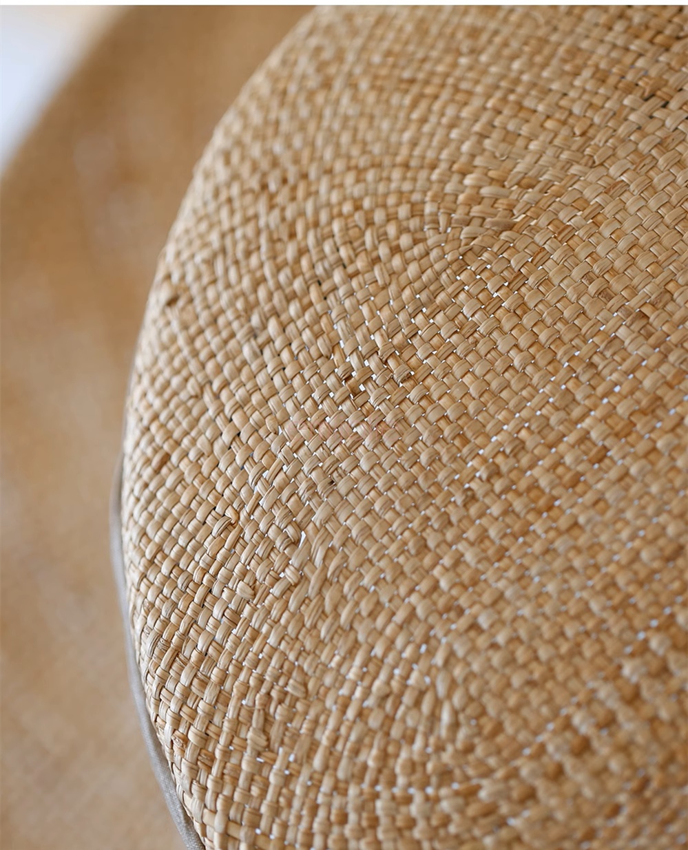 Sonnenhut 100% handmade Naturstrohhut mit breiter Krempe